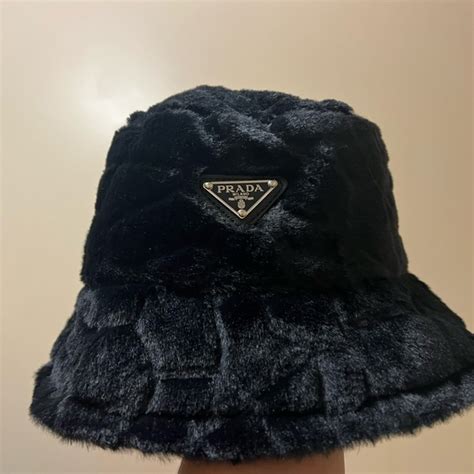 new prada bucket hat|prada fluffy bucket hat.